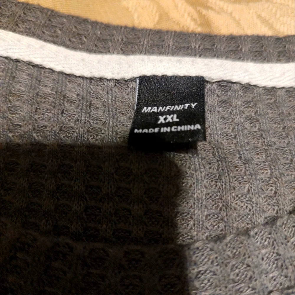 ◾🎱◾NWOT Men's Steel Smoke Charcoal Grey Waffle Knit Tee Shirt T-Shirt - 2XL - Picture 9 of 15